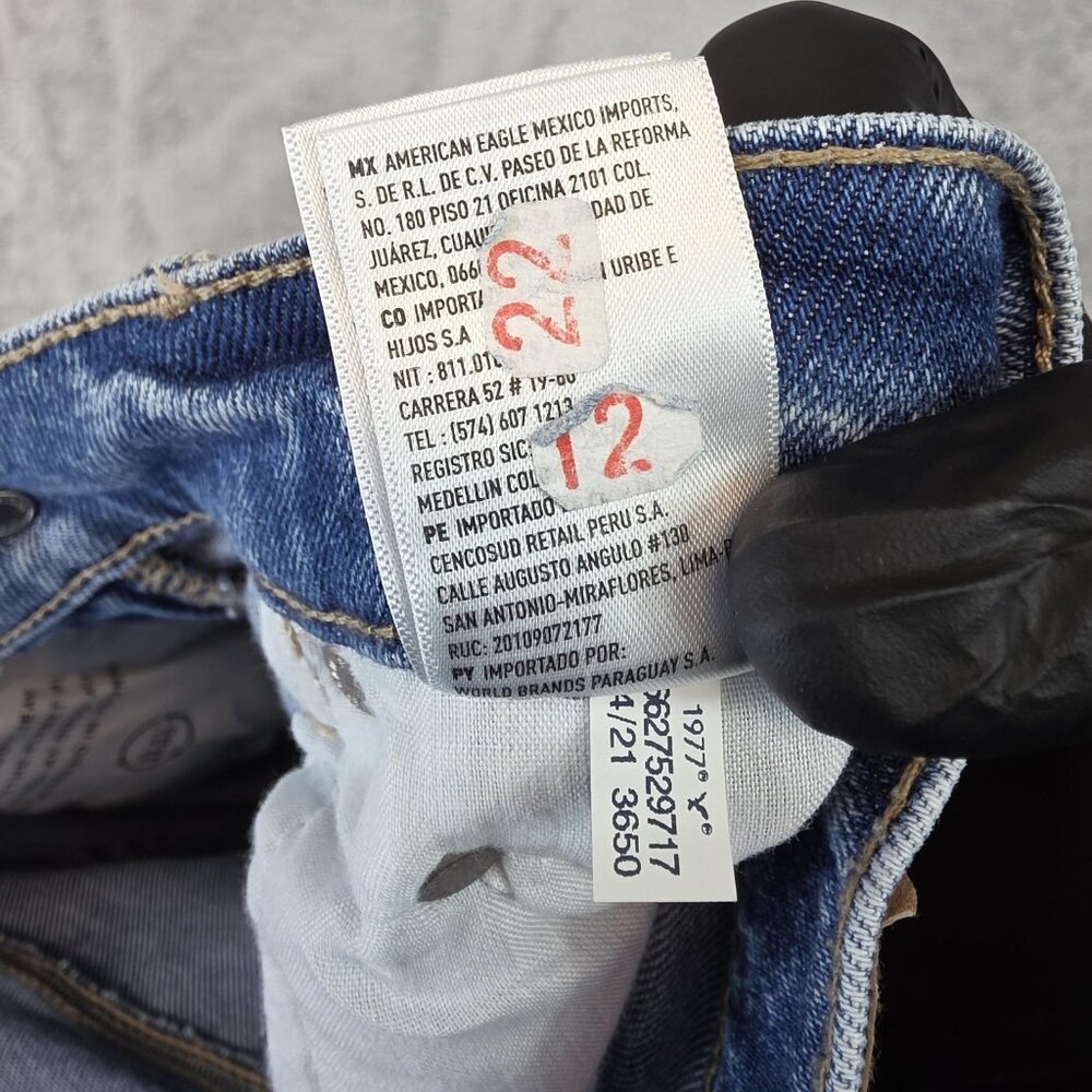 American Eagle Outfitters 90s Boyfriend Jeans Womens 000 High Rise Distressed - Picture 7 of 13